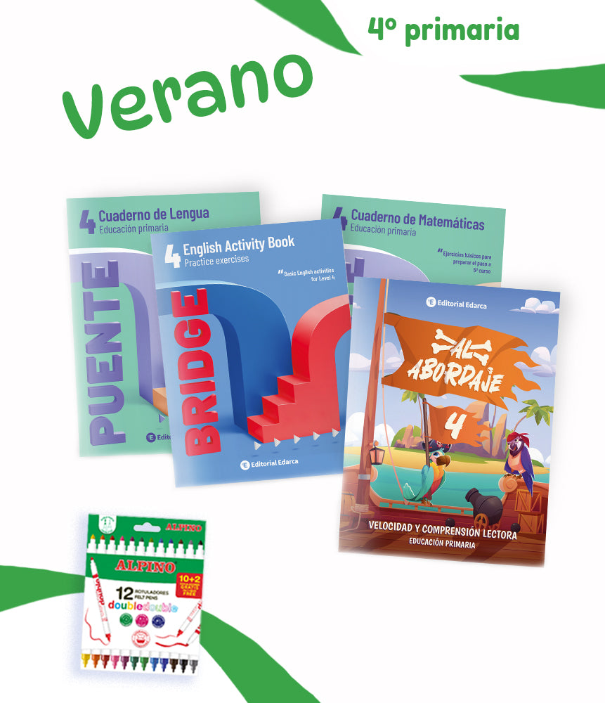 Pack de cuadernos de repaso de verano para 4º de Primaria