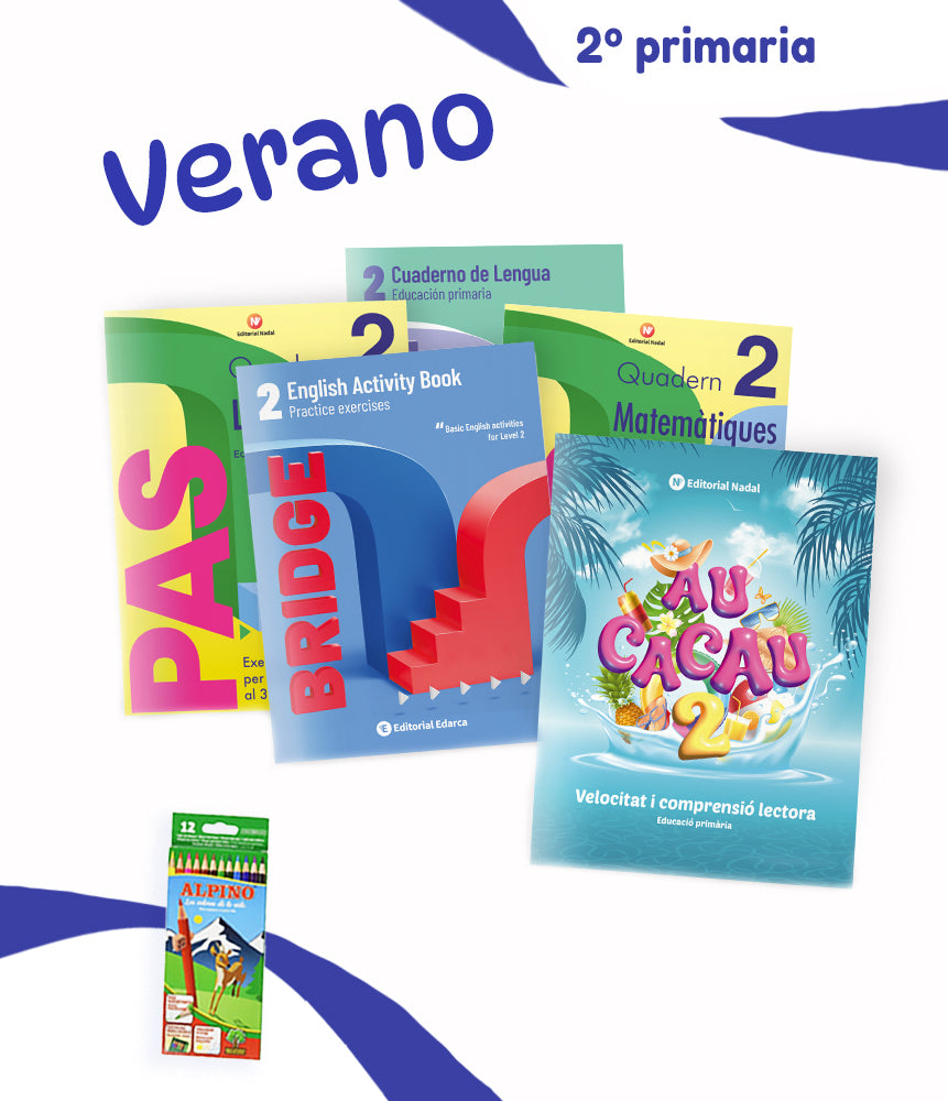Pack de cuadernos de repaso de verano en valenciano para 2º de Primaria