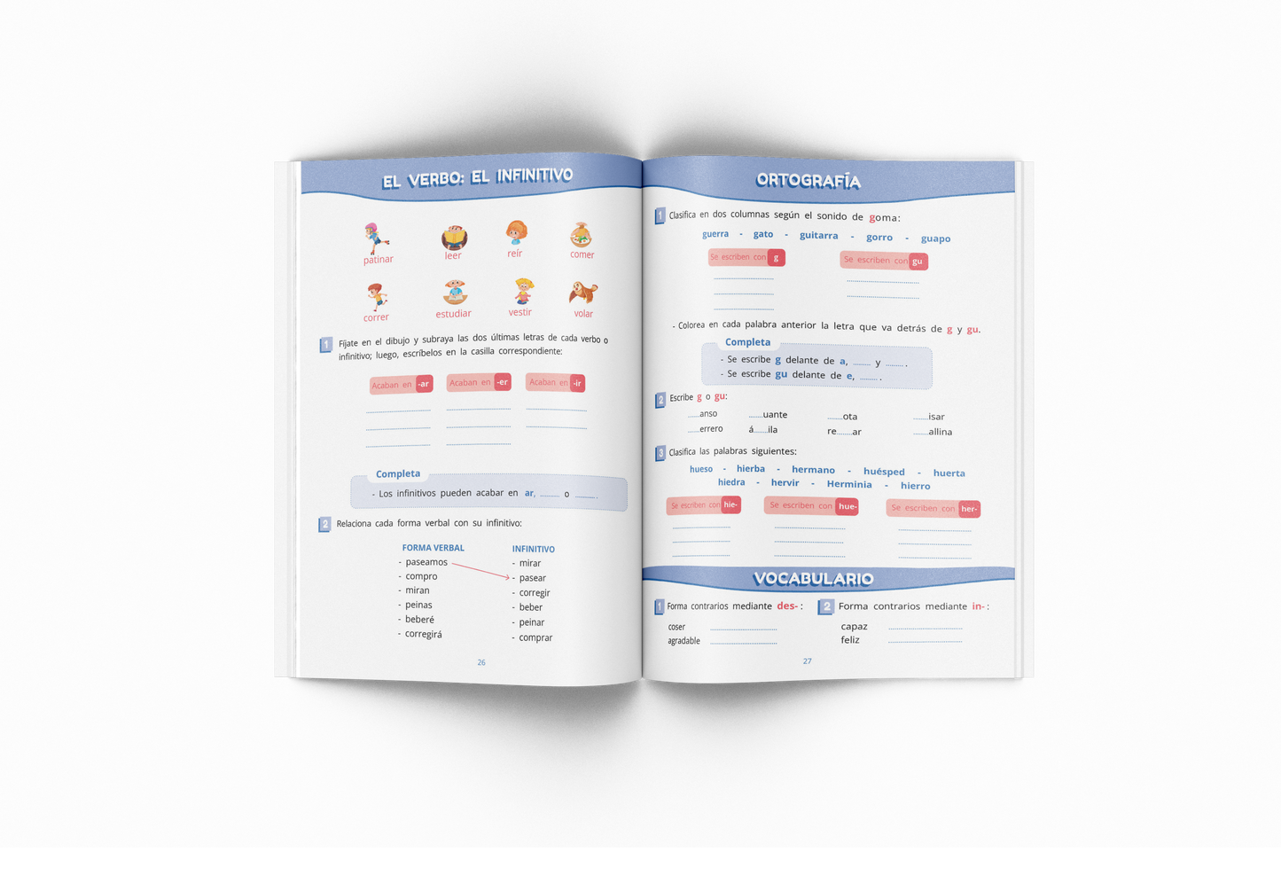 Cuaderno de lengua - Puente - Tercero Primaria
