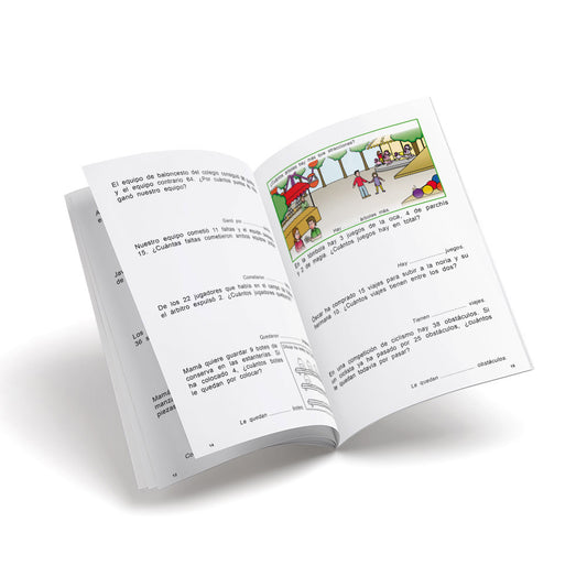 Cuaderno de matemáticas de primaria - Castillo Problemas 12 - Sumar y restar sin llevar