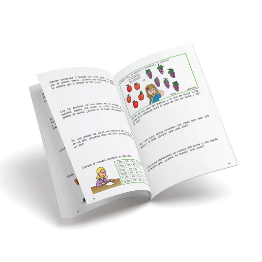 Cuaderno de matemáticas - Castillo Problemas 21 - Sumar y restar. Multiplicar y dividir por varias cifras, con mayor dificultad