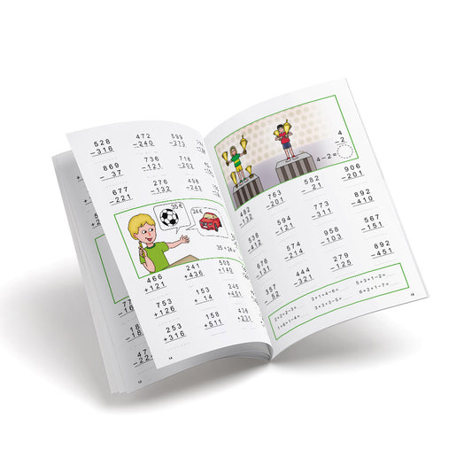 Cuaderno de matemáticas de primaria - Castillo Cálculo 3a - Sumar y restar sin llevar