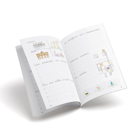 Cuaderno de escritura - Castillo 13 La casa, la calle, el pueblo y la ciudad - primaria