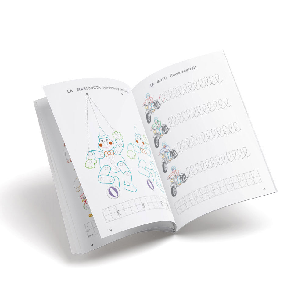 Cuaderno de escritura - Castillo 2 Preescritura. Puntos y líneas - primaria