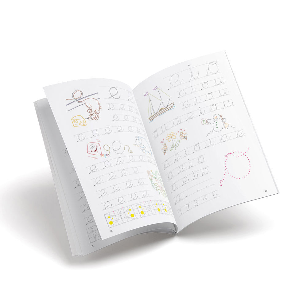 Cuaderno de escritura - Castillo 4 Vocales. Números 1 al 5 - primaria