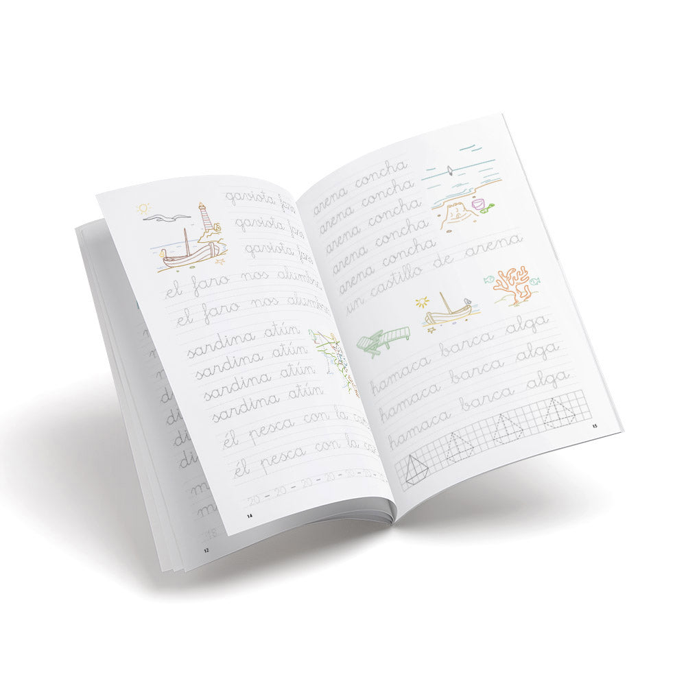 Cuaderno de escritura - Castillo 7 Palabras y frases - primaria