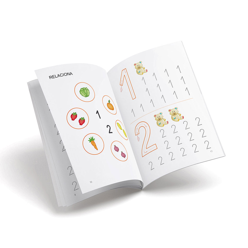 Cuaderno de matemáticas 01 - Castillo Juguemos con los números - El 1 y el 2 infantil