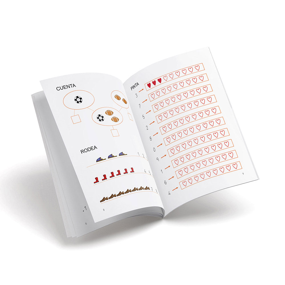 Cuaderno de matemáticas 06 - Castillo Juguemos con los números - 1, 2, 3, 4, 5, 6, 7, 8, 9 y 0 - infantil