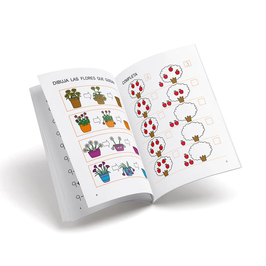 Cuaderno de matemáticas 08 - Castillo Juguemos con los números - Concepto de resta: quitar - infantil