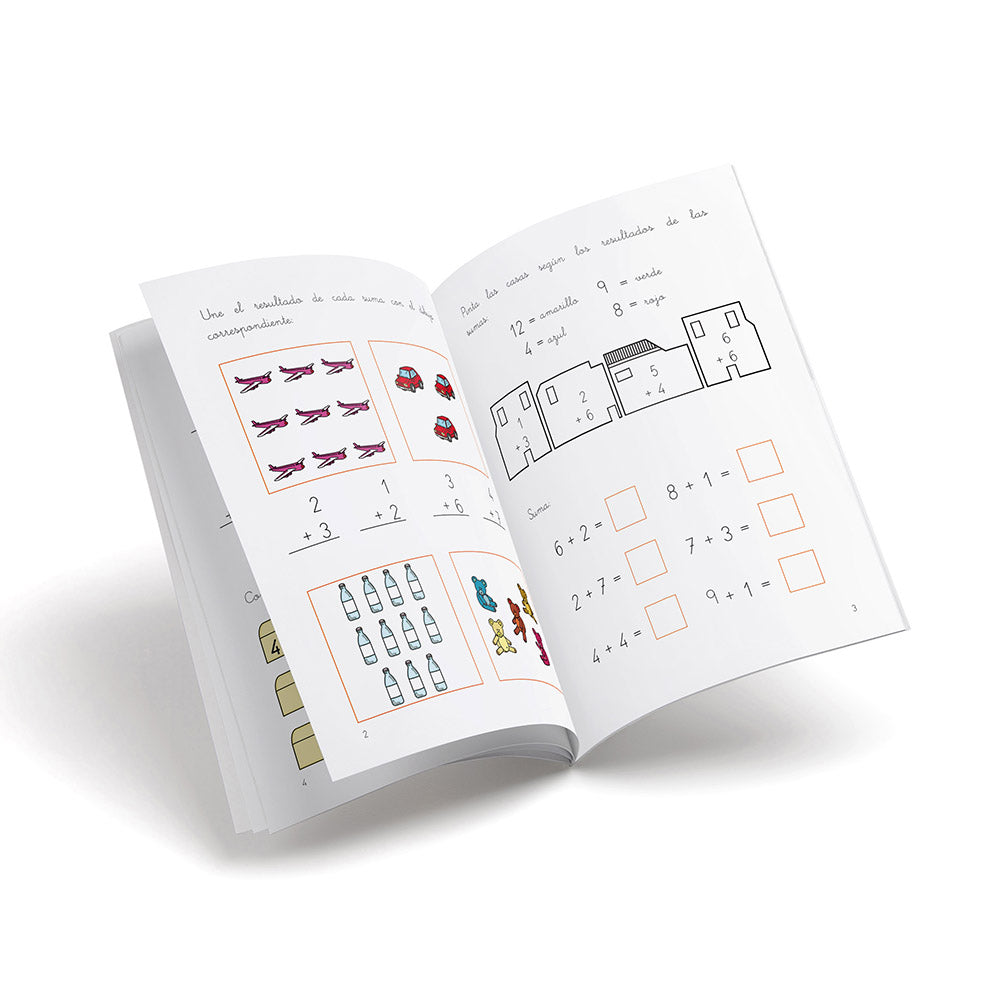 Cuaderno de matemáticas 09 - Castillo Juguemos con los números - Empezamos a sumar - infantil