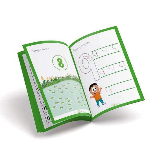 Cuaderno de grafomotricidad - Puente Infantil - Números 5 años