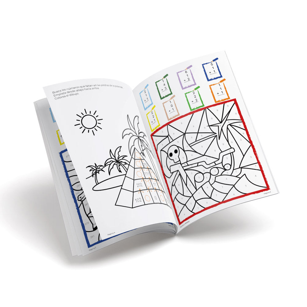 Cuadernos de sumar y restar - colorear