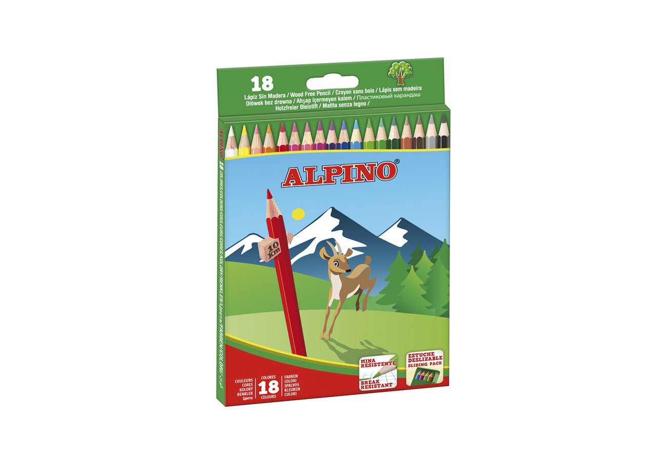 Estuche de 18 lápices de colores Alpino