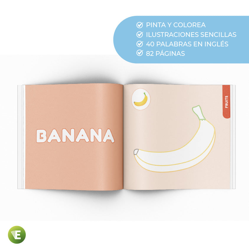 My First 40 Words – Libro para pintar y aprender inglés (2-5 años)