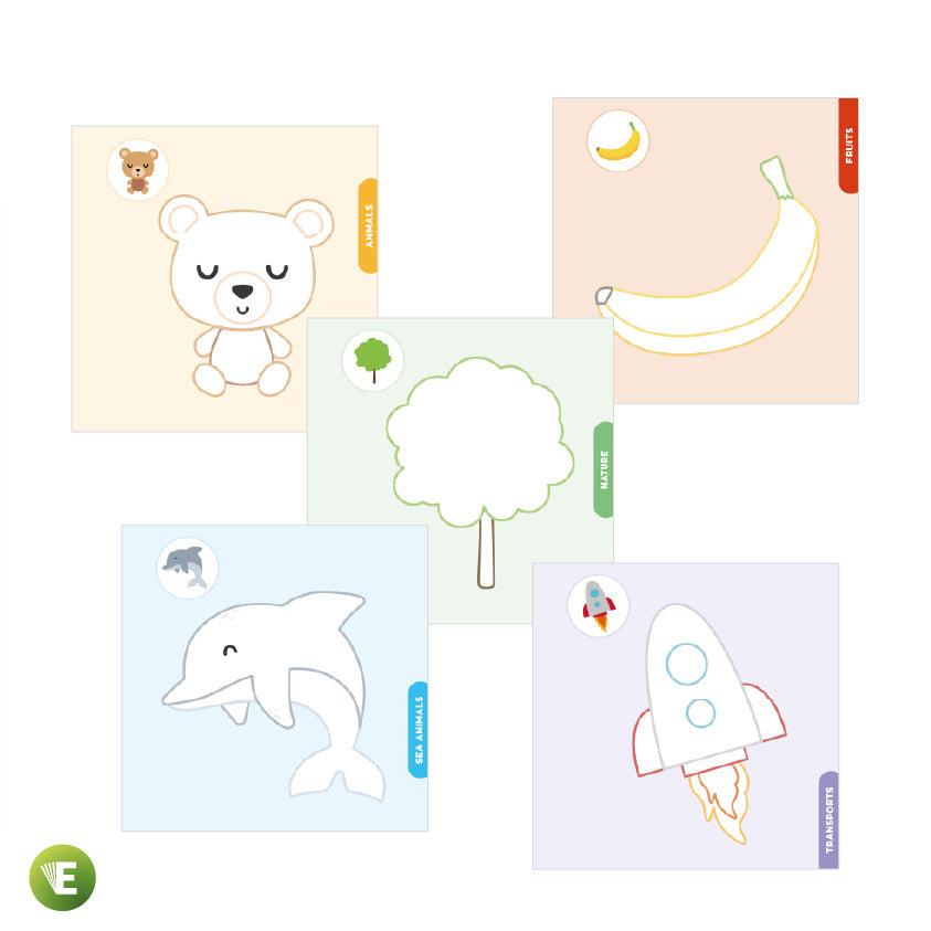 My First 40 Words – Libro para pintar y aprender inglés (2-5 años)