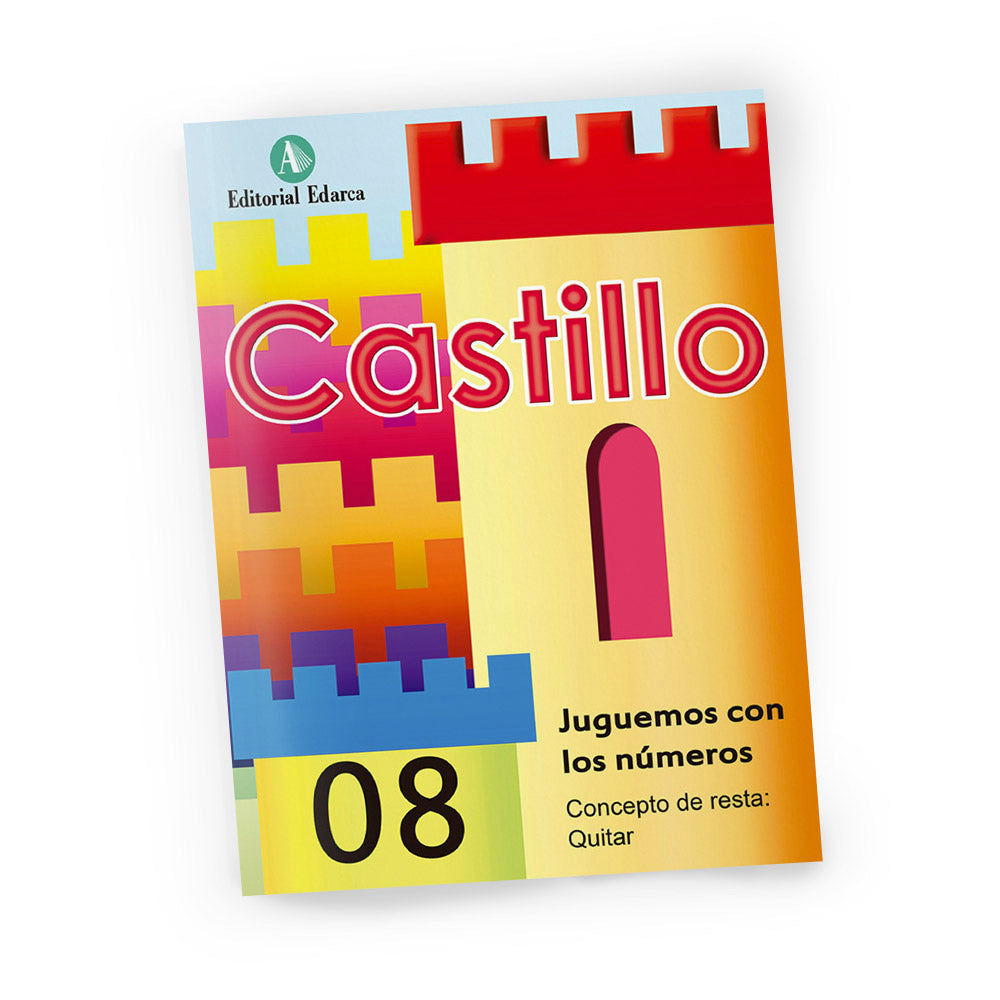 Cuaderno de matemáticas 08 - Castillo Juguemos con los números - Concepto de resta: quitar - infantil