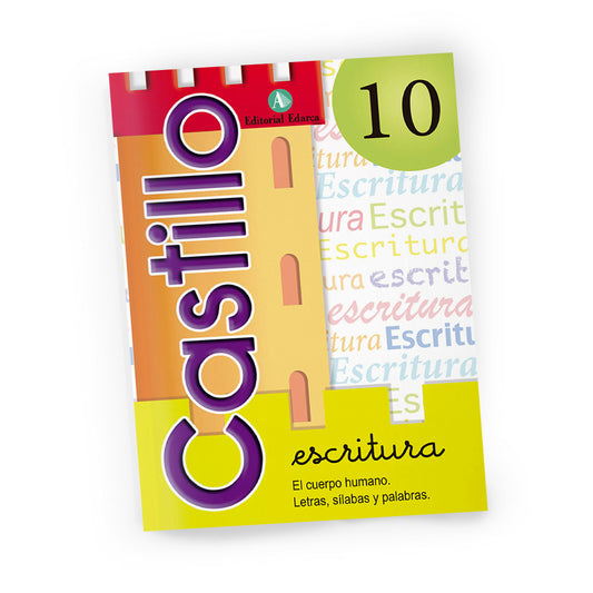 Cuaderno de escritura - Castillo 10 El cuerpo humano - primaria