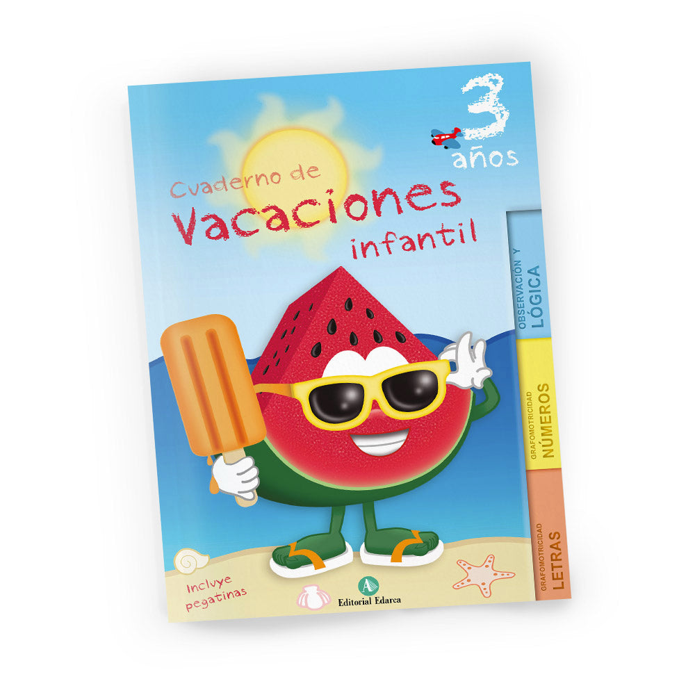 Cuaderno de repaso de verano - Vacaciones - 3 años