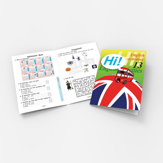Cuaderno de ejercicios de inglés para niños de primaria – Hi! 13