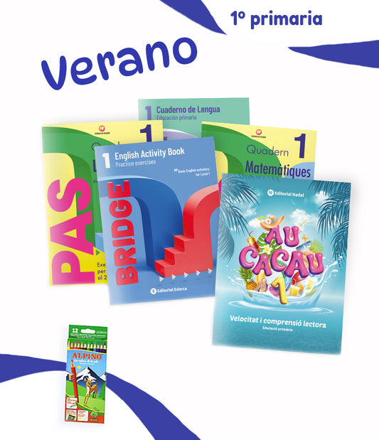 Pack de cuadernos de repaso de verano en valenciano para 1º de Primaria