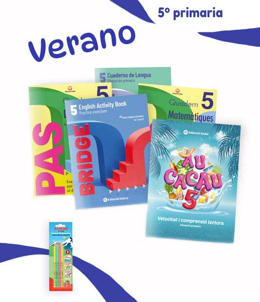 Pack de cuadernos de repaso de verano en valenciano para 5º de Primaria