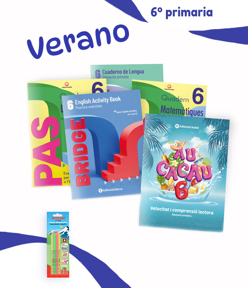 Pack de cuadernos de repaso de verano en valenciano para 6º de Primaria