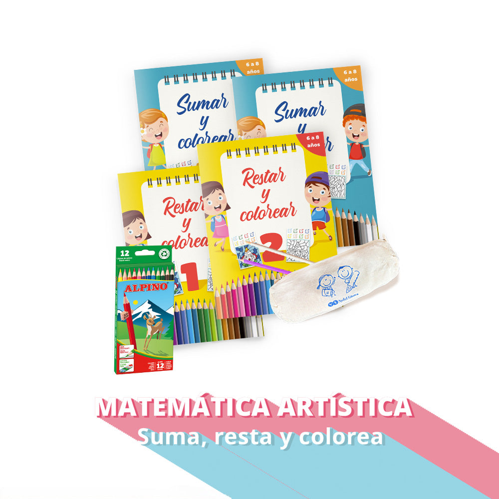 Cuadernos de sumar y restar - colorear