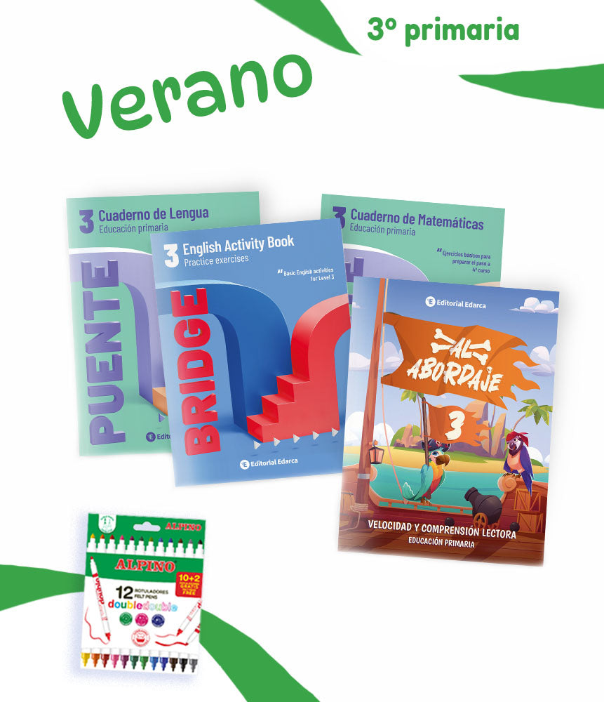 Pack de cuadernos de repaso de verano para 3º de Primaria