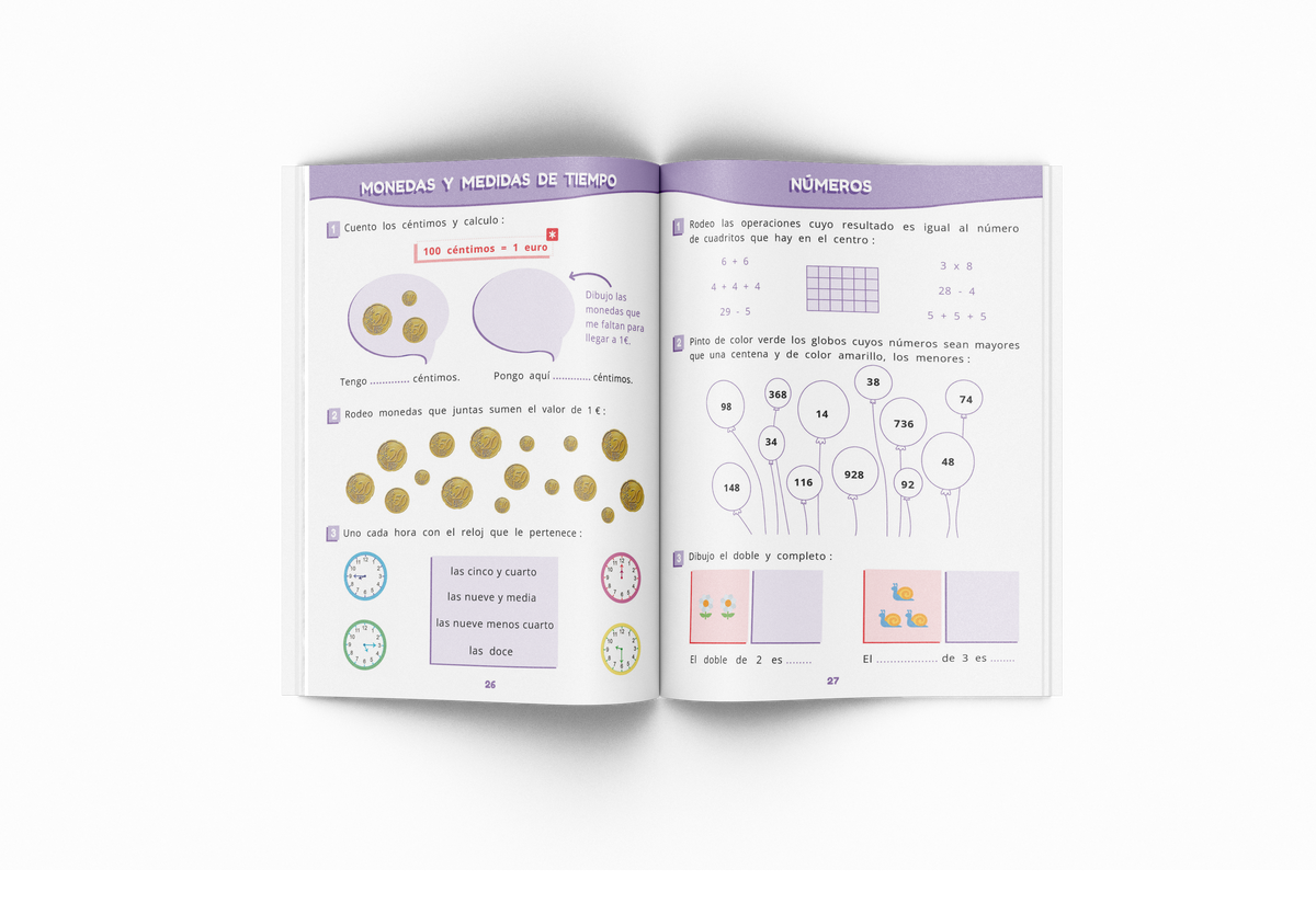 Cuaderno de matemáticas - Puente - Segundo Primaria