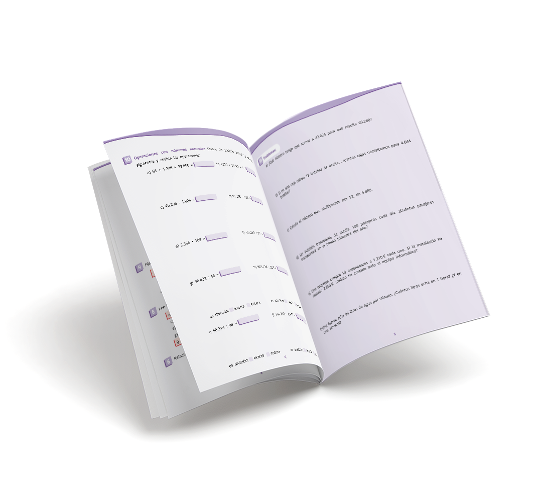 Cuaderno de matemáticas - Puente - Sexto Primaria