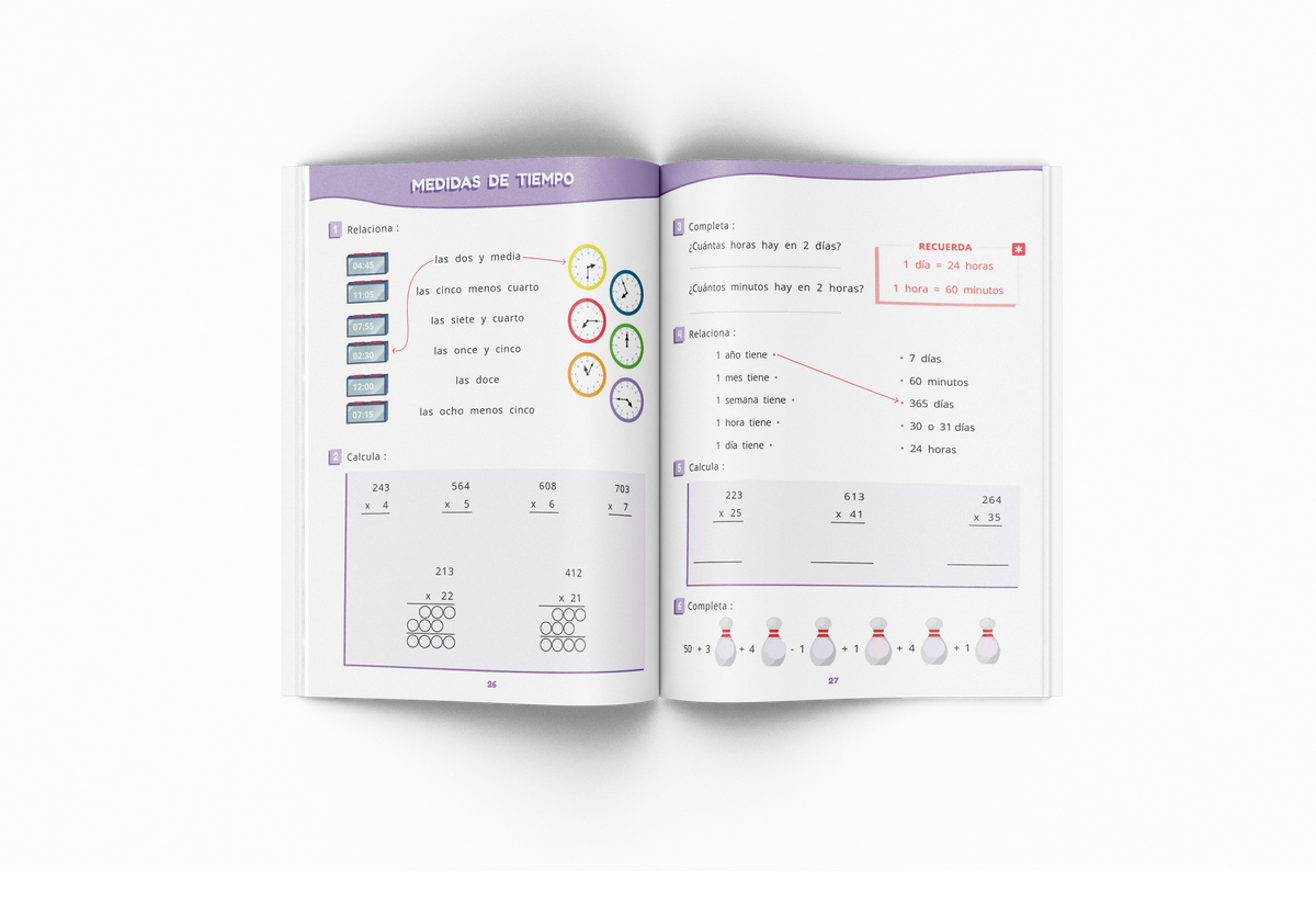 Cuaderno de matemáticas - Puente - Tercero Primaria