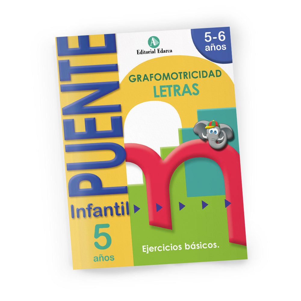 Cuaderno de grafomotricidad - Puente Infantil - Letras 5 años