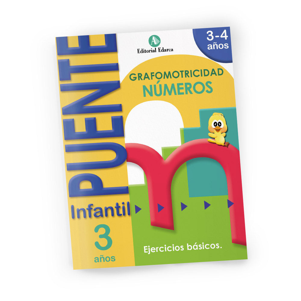 Cuaderno de grafomotricidad - Puente Infantil - Números 3 años