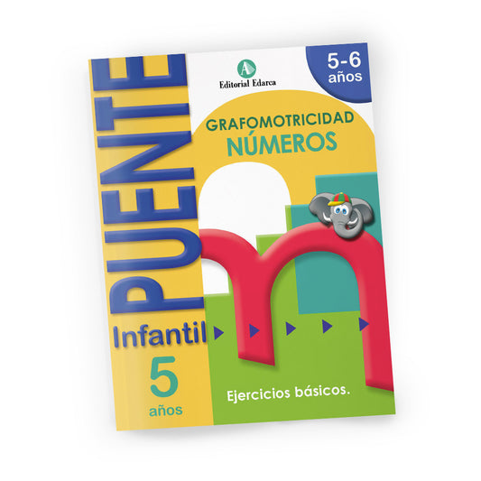 Cuaderno de grafomotricidad - Puente Infantil - Números 5 años