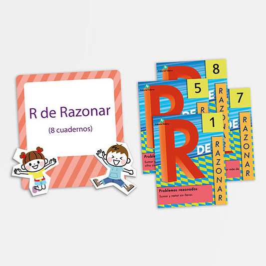 Colección cuadernos de matemáticas primaria - R de Razonar