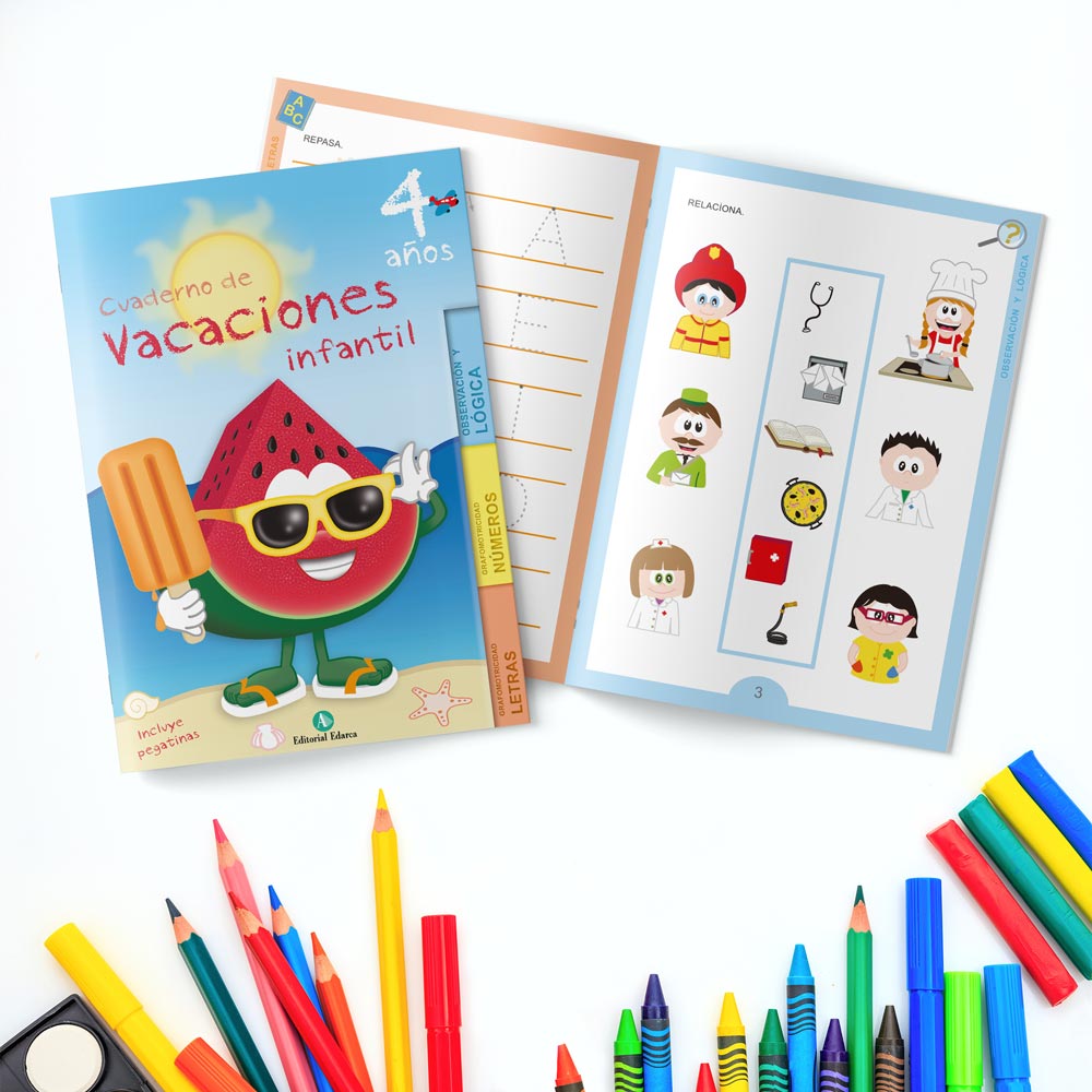 Cuaderno de repaso de verano - Vacaciones - 4 años