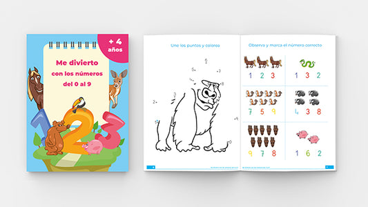 Cuaderno infantil - Me divierto con los números del 0 al 9
