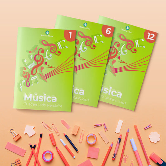 Colección cuadernos de ejercicios de Música - primaria