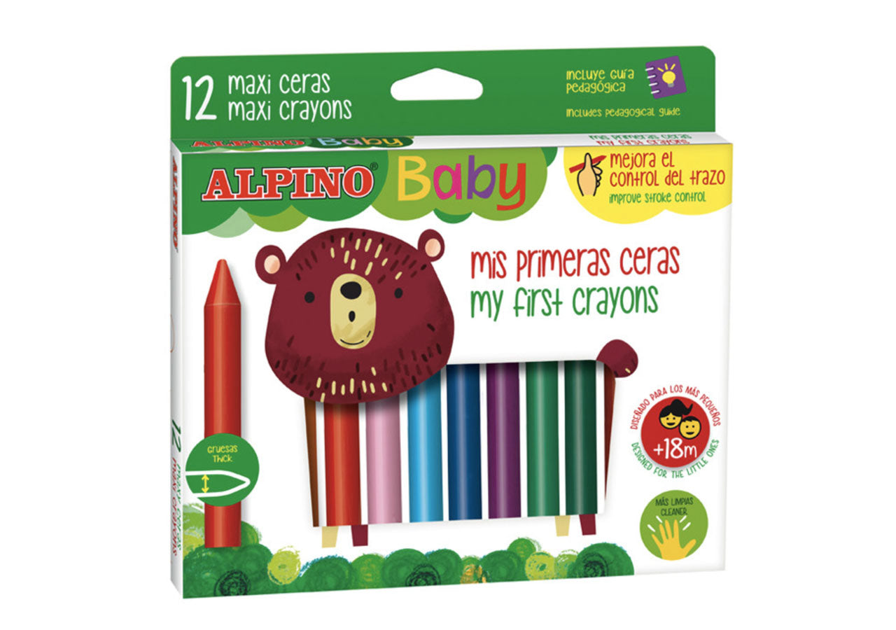Estuche 12 ceras para bebés Alpino Baby