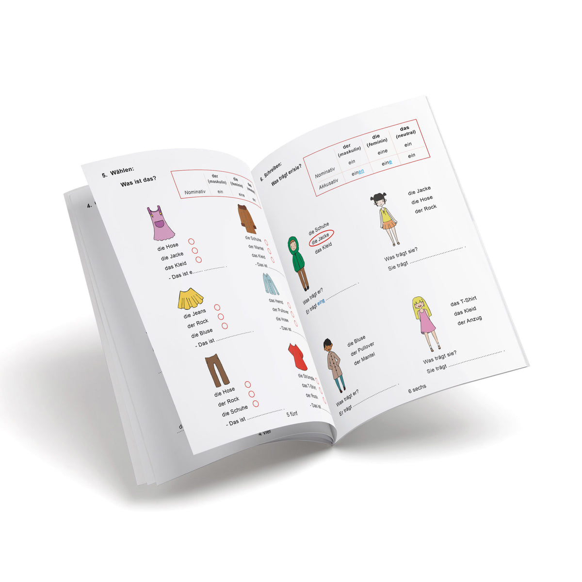 Cuaderno de alemán - Bitte! 6 - Die Kleidung