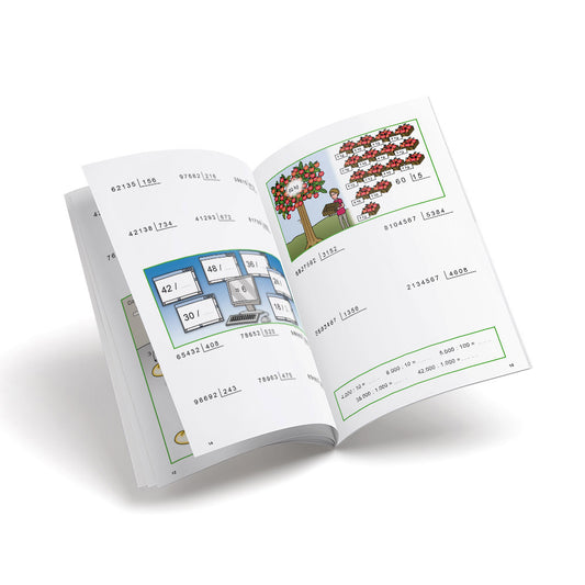 Cuaderno de matemáticas de primaria - Castillo Cálculo 8 - Dividir por varias cifras