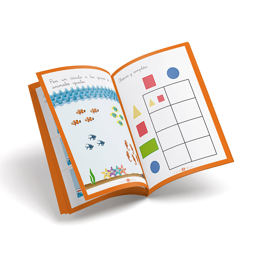 Cuaderno de grafomotricidad - Puente Infantil - Números 4 años