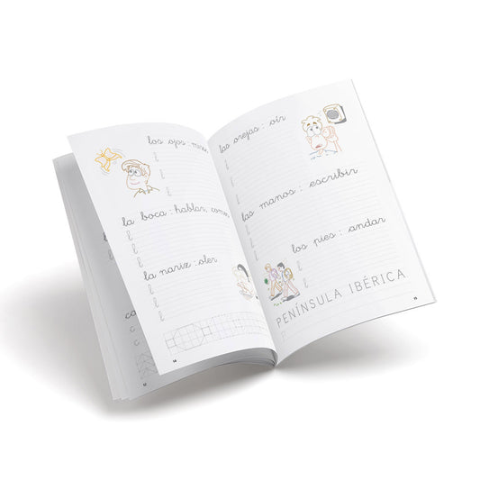 Cuaderno de escritura - Castillo 10 El cuerpo humano - primaria