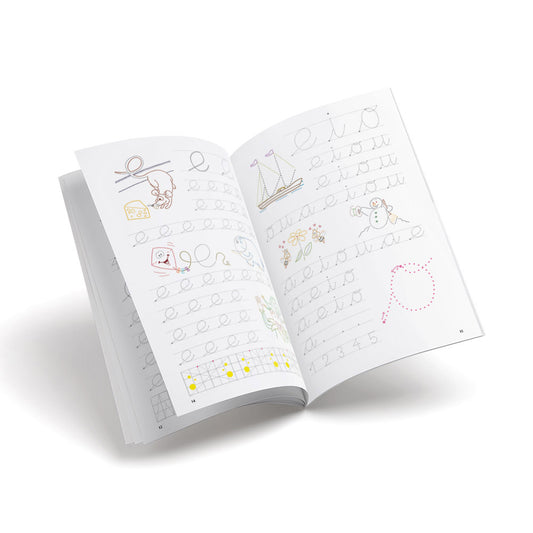 Cuaderno de escritura - Castillo 4 Vocales. Números 1 al 5 - primaria