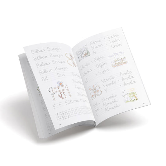 Cuaderno de escritura - Castillo 8 Repasar: Frases y mayúsculas - primaria
