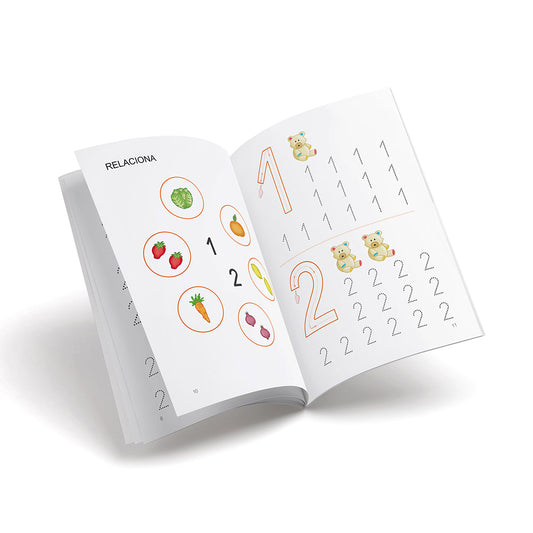 Cuaderno de matemáticas 01 - Castillo Juguemos con los números - El 1 y el 2 infantil