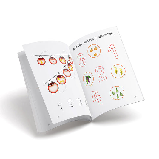Cuaderno de matemáticas 02 - Castillo Juguemos con los números - El 3 y el 4 infantil