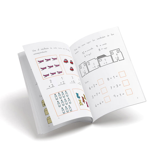 Cuaderno de matemáticas 09 - Castillo Juguemos con los números - Empezamos a sumar - infantil