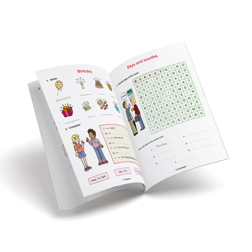 Cuaderno de ejercicios de inglés para niños de primaria - Hi! 1