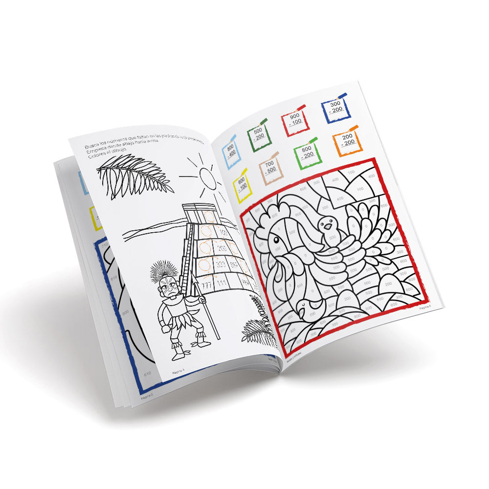 Cuadernos de sumar y restar - colorear